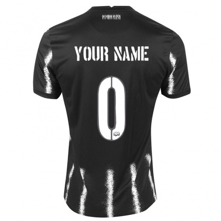 Niño Fútbol Camiseta Tu Nombre #0 Negro 2ª Equipación 2021/22 Camisa Chile
