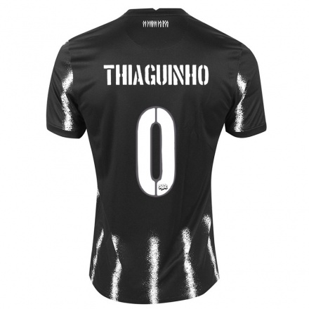 Niño Fútbol Camiseta Thiaguinho #0 Negro 2ª Equipación 2021/22 Camisa Chile