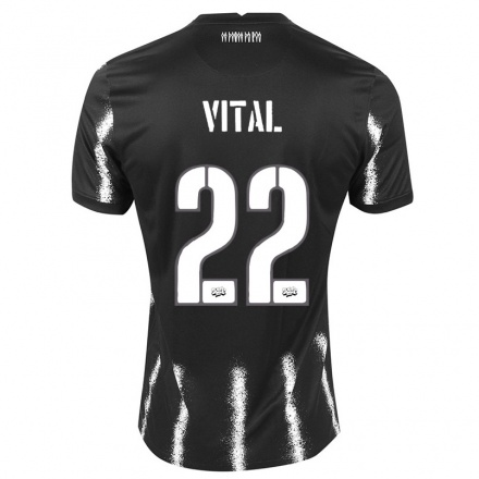 Niño Fútbol Camiseta Mateus Vital #22 Negro 2ª Equipación 2021/22 Camisa Chile