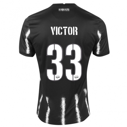 Niño Fútbol Camiseta Joao Victor #33 Negro 2ª Equipación 2021/22 Camisa Chile