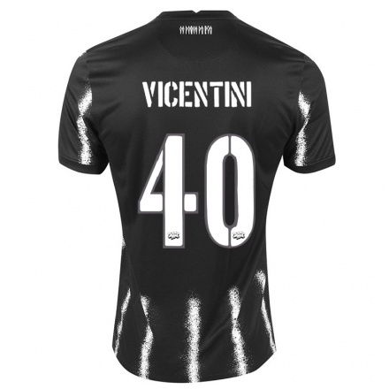 Niño Fútbol Camiseta Guilherme Vicentini #40 Negro 2ª Equipación 2021/22 Camisa Chile