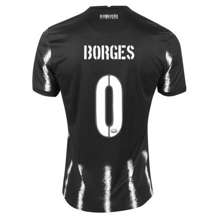 Niño Fútbol Camiseta Hugo Borges #0 Negro 2ª Equipación 2021/22 Camisa Chile