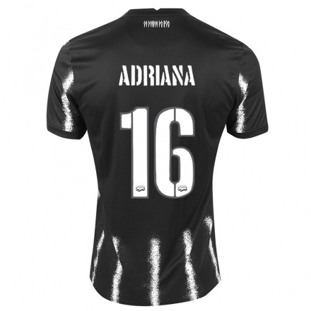 Niño Fútbol Camiseta Adriana #16 Negro 2ª Equipación 2021/22 Camisa Chile