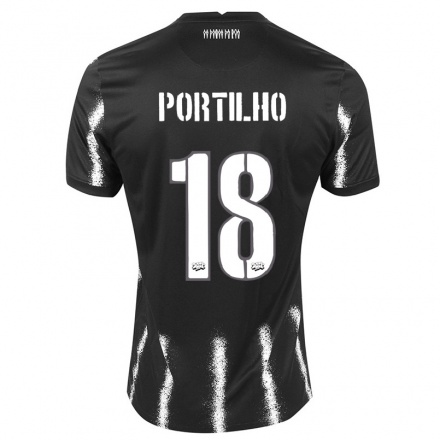 Niño Fútbol Camiseta Gabi Portilho #18 Negro 2ª Equipación 2021/22 Camisa Chile