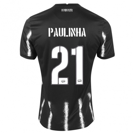 Niño Fútbol Camiseta Paulinha #21 Negro 2ª Equipación 2021/22 Camisa Chile
