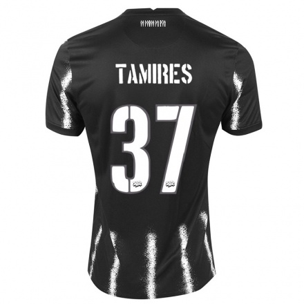 Niño Fútbol Camiseta Tamires #37 Negro 2ª Equipación 2021/22 Camisa Chile