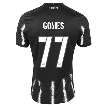 Niño Fútbol Camiseta Bianca Gomes #77 Negro 2ª Equipación 2021/22 Camisa Chile