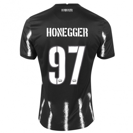 Niño Fútbol Camiseta Natascha Honegger #97 Negro 2ª Equipación 2021/22 Camisa Chile