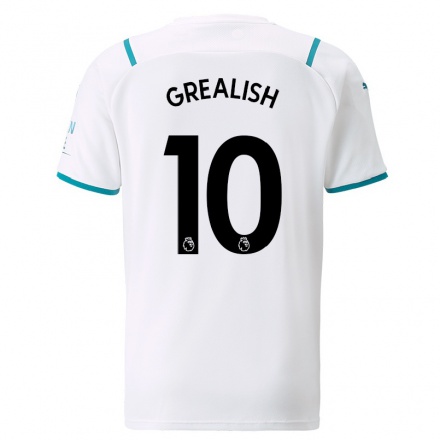 Niño Fútbol Camiseta Jack Grealish #10 Blanco 2ª Equipación 2021/22 La Camisa Chile