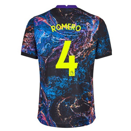 Niño Fútbol Camiseta Cristian Romero #4 MulticoloRojo 2ª Equipación 2021/22 La Camisa Chile