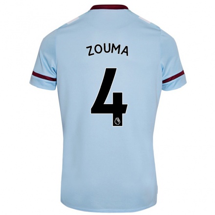 Niño Fútbol Camiseta Kurt Zouma #4 Cielo Azul 2ª Equipación 2021/22 La Camisa Chile