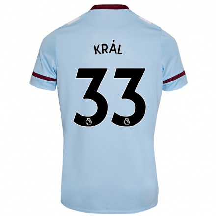 Niño Fútbol Camiseta Alex Kral #33 Cielo Azul 2ª Equipación 2021/22 La Camisa Chile