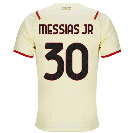 Niño Fútbol Camiseta Junior Messias #30 Champán 2ª Equipación 2021/22 La Camisa Chile