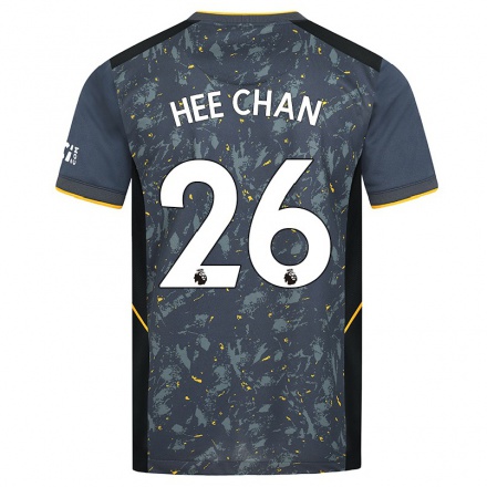 Niño Fútbol Camiseta Hwang Hee-chan #26 Gris 2ª Equipación 2021/22 La Camisa Chile