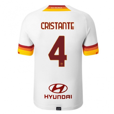 Niño Fútbol Camiseta Bryan Cristante #4 Blanco 2ª Equipación 2021/22 La Camisa Chile