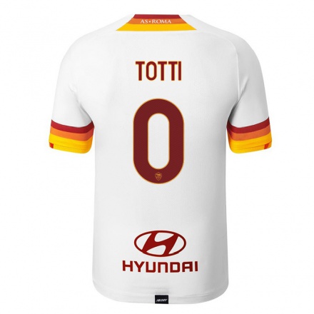 Niño Fútbol Camiseta Cristian Totti #0 Blanco 2ª Equipación 2021/22 La Camisa Chile