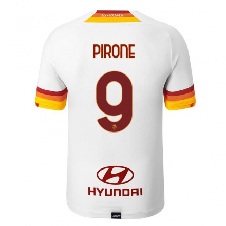 Niño Fútbol Camiseta Valeria Pirone #9 Blanco 2ª Equipación 2021/22 La Camisa Chile