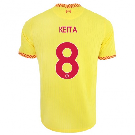 Niño Fútbol Camiseta Naby Keita #8 Amarillo 3ª Equipación 2021/22 La Camisa Chile