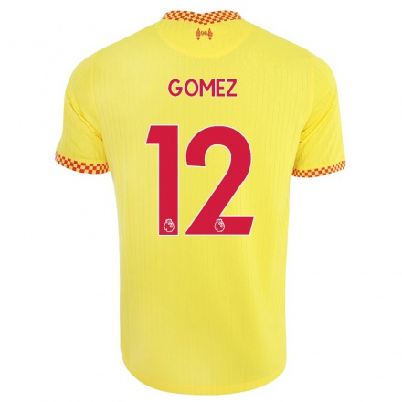 Niño Fútbol Camiseta Joe Gomez #12 Amarillo 3ª Equipación 2021/22 La Camisa Chile