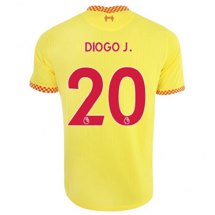 Niño Fútbol Camiseta Diogo Jota #20 Amarillo 3ª Equipación 2021/22 La Camisa Chile