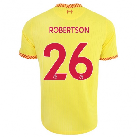 Niño Fútbol Camiseta Andrew Robertson #26 Amarillo 3ª Equipación 2021/22 La Camisa Chile