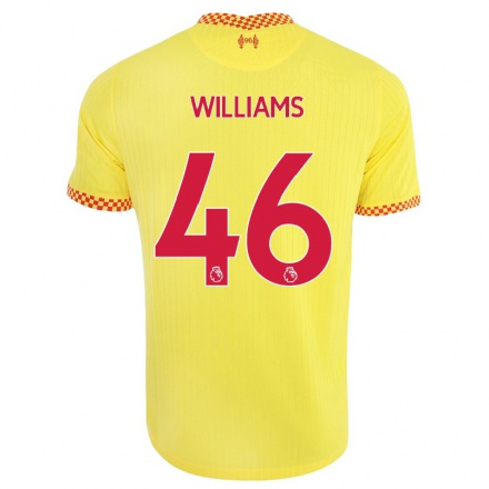 Niño Fútbol Camiseta Rhys Williams #46 Amarillo 3ª Equipación 2021/22 La Camisa Chile