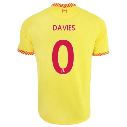 Niño Fútbol Camiseta Harvey Davies #0 Amarillo 3ª Equipación 2021/22 La Camisa Chile