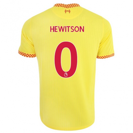 Niño Fútbol Camiseta Luke Hewitson #0 Amarillo 3ª Equipación 2021/22 La Camisa Chile