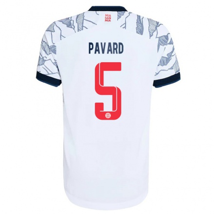 Niño Fútbol Camiseta Benjamin Pavard #5 Gris Blanco 3ª Equipación 2021/22 La Camisa Chile