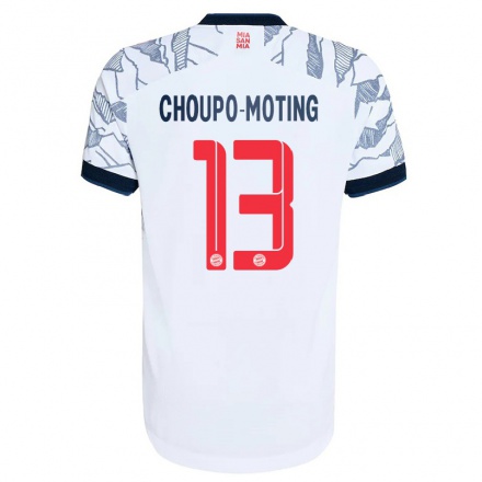 Niño Fútbol Camiseta Eric Maxim Choupo-Moting #13 Gris Blanco 3ª Equipación 2021/22 La Camisa Chile