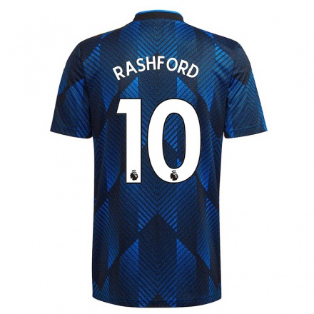 Niño Fútbol Camiseta Marcus Rashford #10 Azul Oscuro 3ª Equipación 2021/22 La Camisa Chile