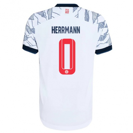 Niño Fútbol Camiseta Jahn Herrmann #0 Gris Blanco 3ª Equipación 2021/22 La Camisa Chile