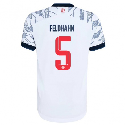 Niño Fútbol Camiseta Nicolas Feldhahn #5 Gris Blanco 3ª Equipación 2021/22 La Camisa Chile