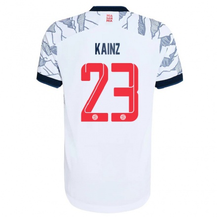 Niño Fútbol Camiseta Manuel Kainz #23 Gris Blanco 3ª Equipación 2021/22 La Camisa Chile