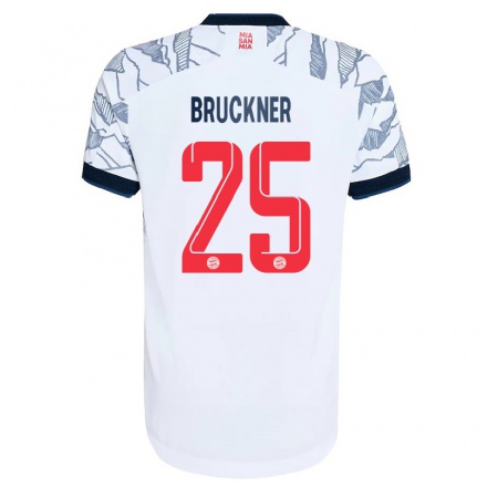 Niño Fútbol Camiseta Angelo Bruckner #25 Gris Blanco 3ª Equipación 2021/22 La Camisa Chile