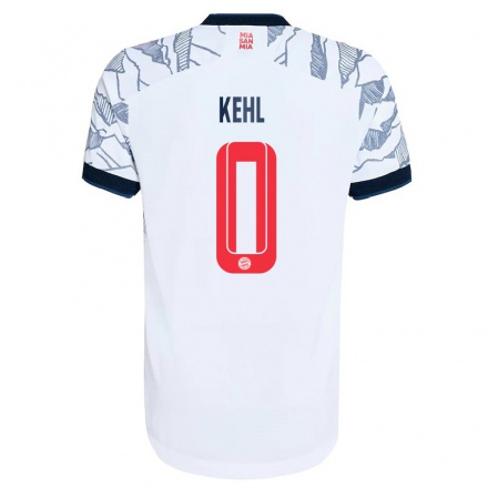 Niño Fútbol Camiseta Jonas Kehl #0 Gris Blanco 3ª Equipación 2021/22 La Camisa Chile