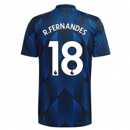 Niño Fútbol Camiseta Bruno Fernandes #18 Azul Oscuro 3ª Equipación 2021/22 La Camisa Chile