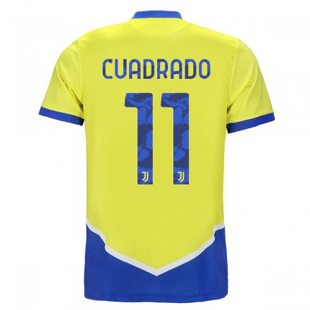 Niño Fútbol Camiseta Juan Cuadrado #11 Azul Amarillo 3ª Equipación 2021/22 La Camisa Chile