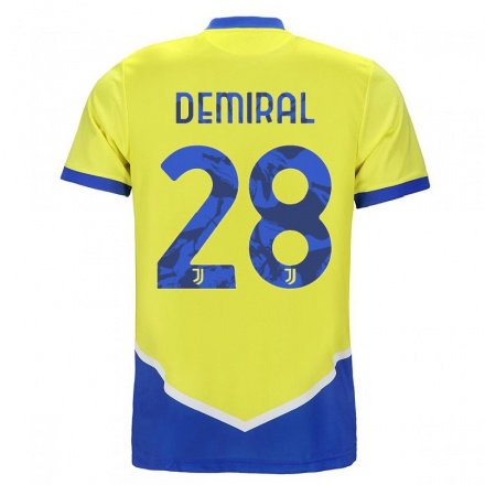 Niño Fútbol Camiseta Merih Demiral #28 Azul Amarillo 3ª Equipación 2021/22 La Camisa Chile