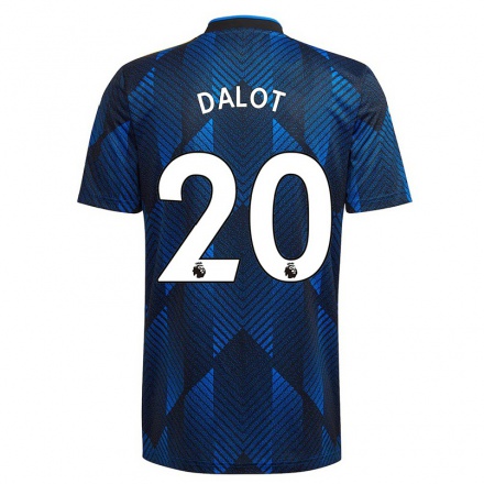 Niño Fútbol Camiseta Diogo Dalot #20 Azul Oscuro 3ª Equipación 2021/22 La Camisa Chile