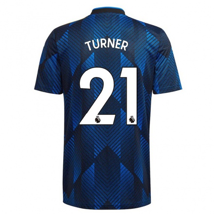 Niño Fútbol Camiseta Millie Turner #21 Azul Oscuro 3ª Equipación 2021/22 La Camisa Chile