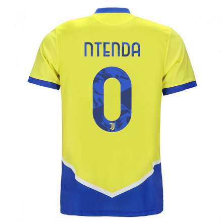 Niño Fútbol Camiseta Jean-Claude Ntenda #0 Azul Amarillo 3ª Equipación 2021/22 La Camisa Chile