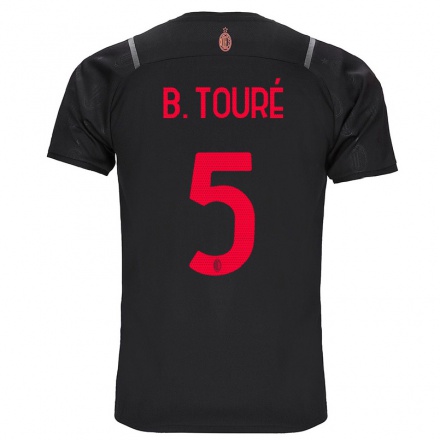 Niño Fútbol Camiseta Fode Ballo-Toure #5 Negro 3ª Equipación 2021/22 La Camisa Chile