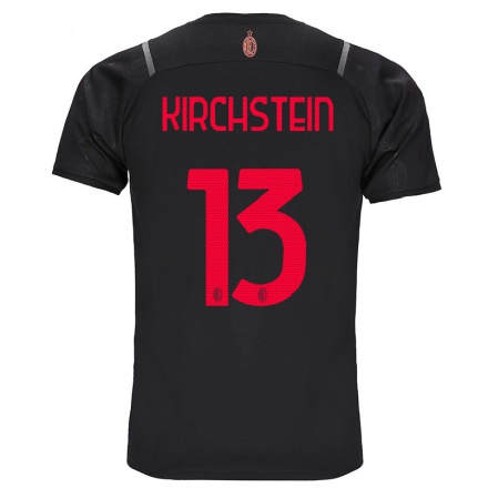 Niño Fútbol Camiseta Merle Kirchstein #13 Negro 3ª Equipación 2021/22 La Camisa Chile