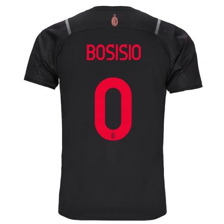 Niño Fútbol Camiseta Marco Bosisio #0 Negro 3ª Equipación 2021/22 La Camisa Chile