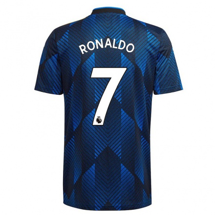 Niño Fútbol Camiseta Cristiano Ronaldo #7 Azul Oscuro 3ª Equipación 2021/22 La Camisa Chile