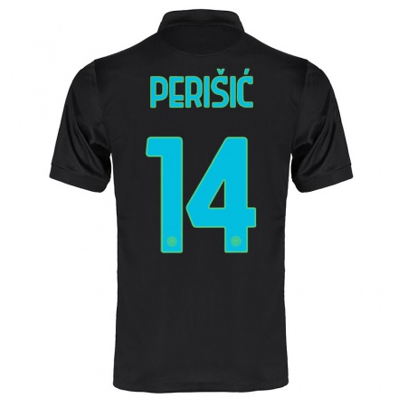 Niño Fútbol Camiseta Ivan Perisic #14 Negro 3ª Equipación 2021/22 La Camisa Chile