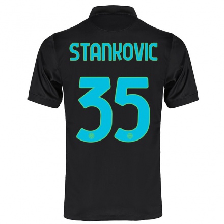 Niño Fútbol Camiseta Filip Stankovic #35 Negro 3ª Equipación 2021/22 La Camisa Chile