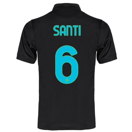 Niño Fútbol Camiseta Irene Santi #6 Negro 3ª Equipación 2021/22 La Camisa Chile