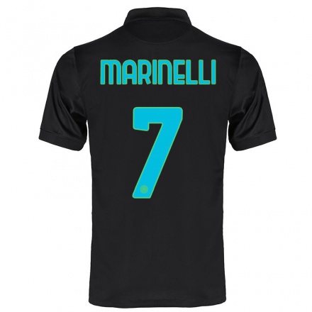 Niño Fútbol Camiseta Gloria Marinelli #7 Negro 3ª Equipación 2021/22 La Camisa Chile